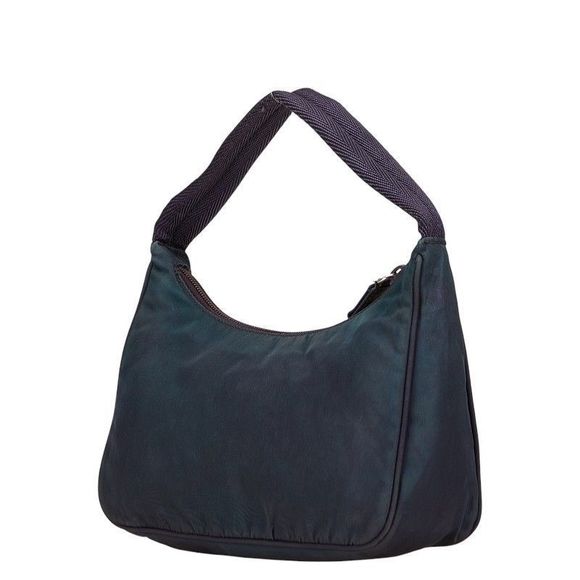 Prada Triangle Logo Plate Navy Nylon Women's Prada - Picture 2 of 10